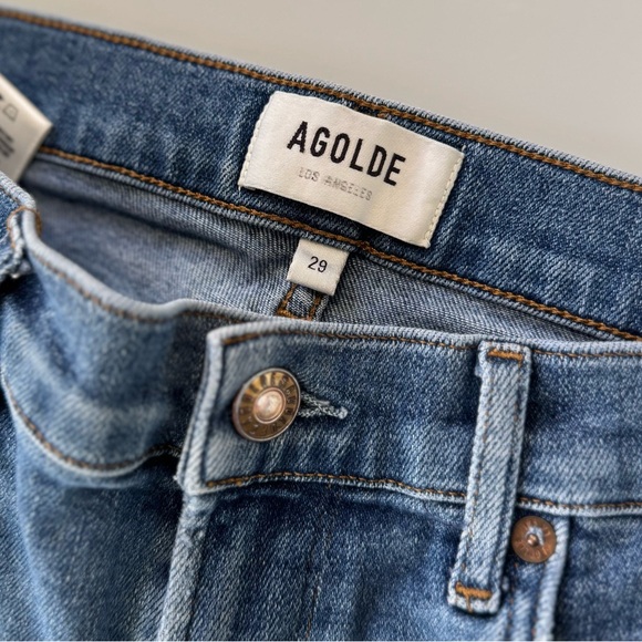 AGOLDE Los Angeles Light Distress Skinny Jeans – Size 29 – Medium Wash - Picture 2 of 5